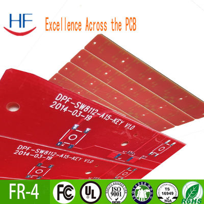 22F Halbglasfaser gedruckte PCB-Platte Rotfarbe Flammschutzmittel