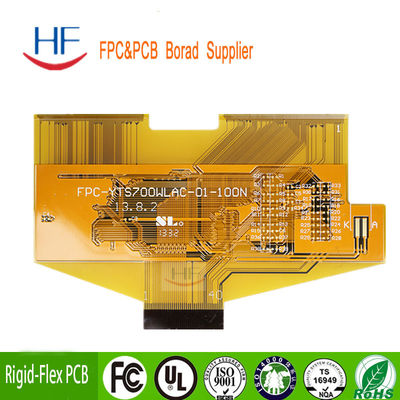 Bleifreies Tragbares FPC ENIG 4oz Flexibles Druckplattenblatt gelbe Lötmaske Farbe Hochwertige