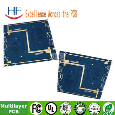 6 Schichten FR4 Mehrschicht-PCB-Fabrikationsdesign Blaue Lötmaske 2,0 mm