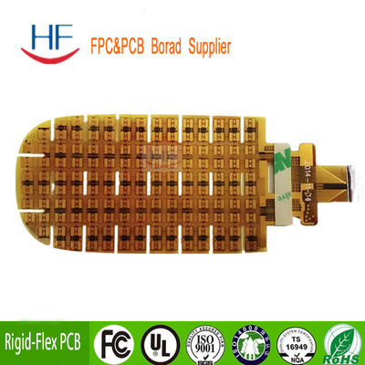 FPC 1 Schicht PCB Flexed Printed Circuit Board Mobiltelefon Gelb